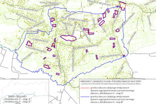 Granice miejscowego planu zagospodarowania przestrzennego obszaru "Wróblowice II - etap A"