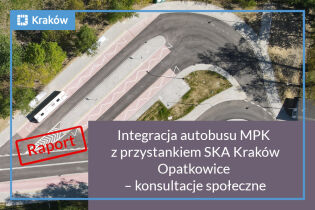 Widok z lotu ptaka przystanku autobusowego