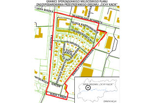 Granice miejscowego planu zagospodarowania przestrzennego obszaru "Cichy Kącik"