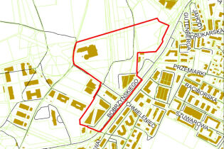 Granice planu zagospodarowania przestrzennego obszaru "Kampus UJ - Zalesie"