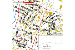 Granice miejscowego planu zagospodarowania przestrzennego obszaru "Cegielniana"