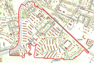Granice miejscowego planu zagospodarowania przestrzennego obszaru "Na Kozłówce"