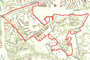 Granice miejscowego planu zagospodarowania przestrzennego obszaru "Piaski Nowe"
