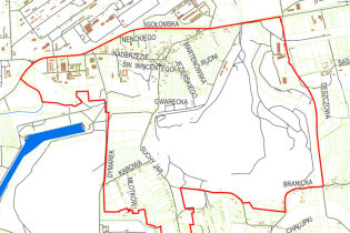 Granice miejscowego planu zagospodarowania przestrzennego obszaru "Pleszów"