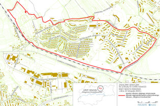 Granice miejscowego planu zagospodarowania przestrzennego obszaru "Wzgórza Krzesławickie"