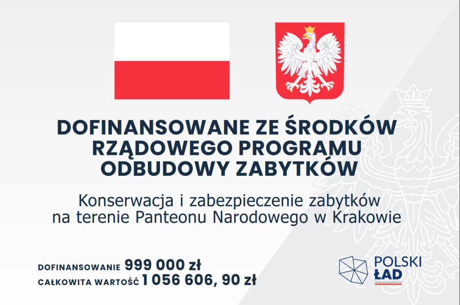 Konserwacja i zabezpieczenie zabytków na terenie Panteonu Narodowego w Krakowie