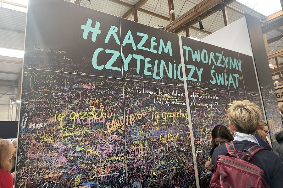 Ścianka stworzona przez uczestników wydarzenia.