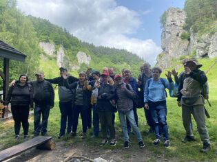 Uczestnicy w Dolinie Kobylańskiej.