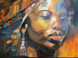 Portret afrykańskiej kobiety autorstwa Adama Rozpędzika