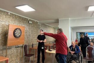 Zdobywca drugiego miejsca podczas konkurencji - rzutki.