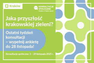 Jaka przyszłość krakowskiej zieleni? Ostatni tydzień konsultacji społecznych - wypełnij ankietę i zdecyduj!